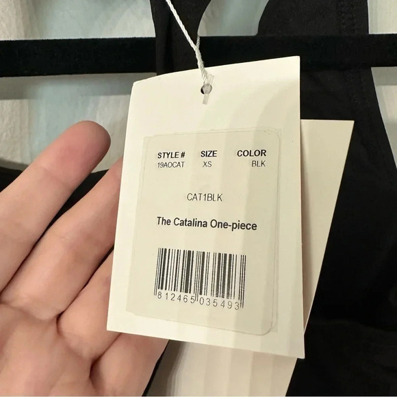 Andie Swim The Catalina One-Piece Women's Black Buckled Racerback Size XS NWT - Picture 9 of 11